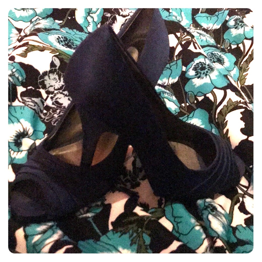 Blue heels size 8